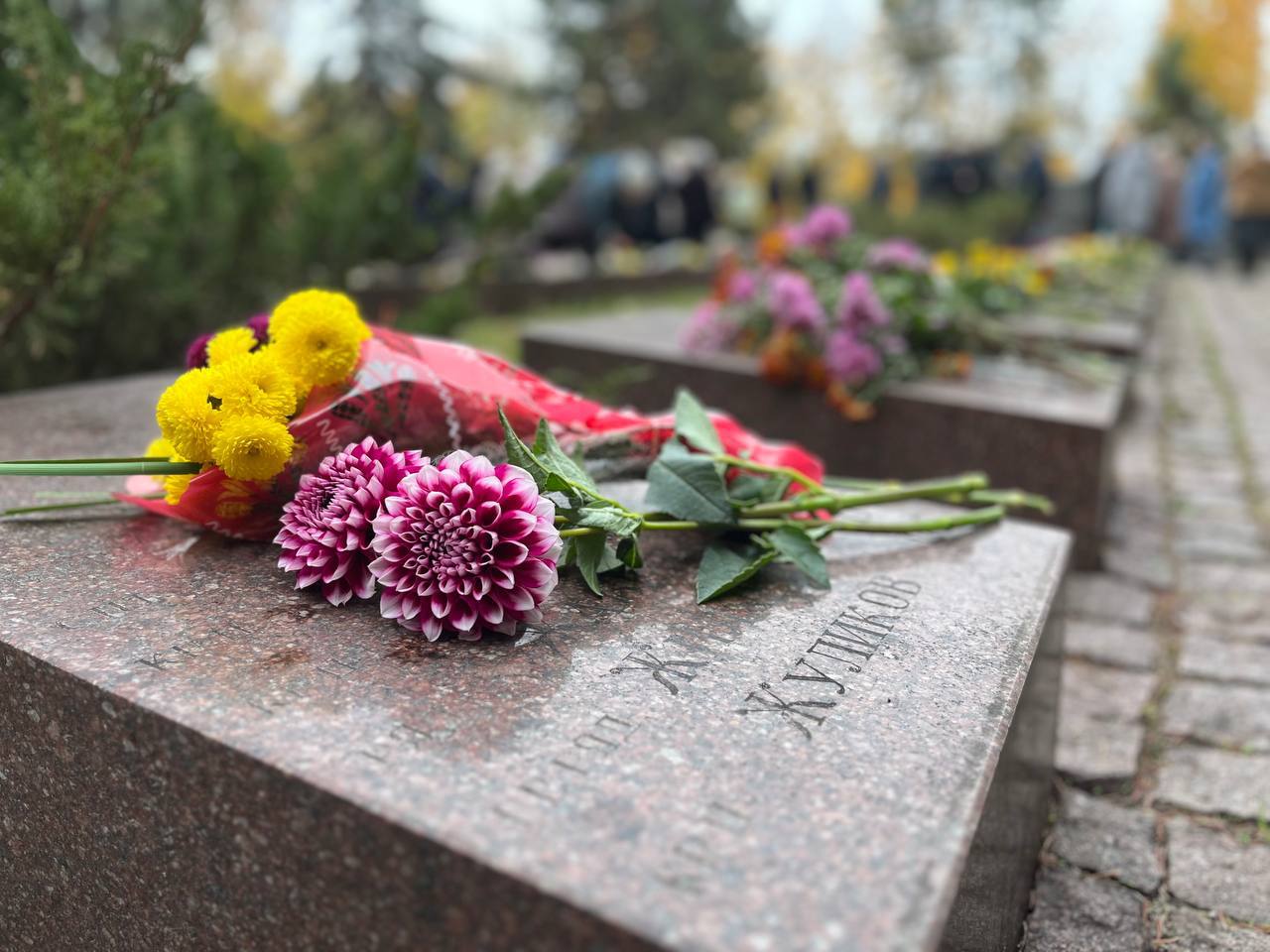 Покладення квітів до меморіального комплексу в районному парку «Шахтарський»