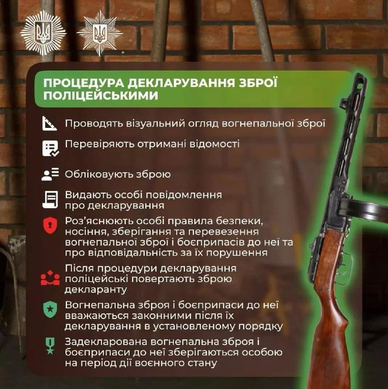 Правоохоронці Криворіжжя нагадують, що триває декларування вогнепальної зброї та боєприпасів
